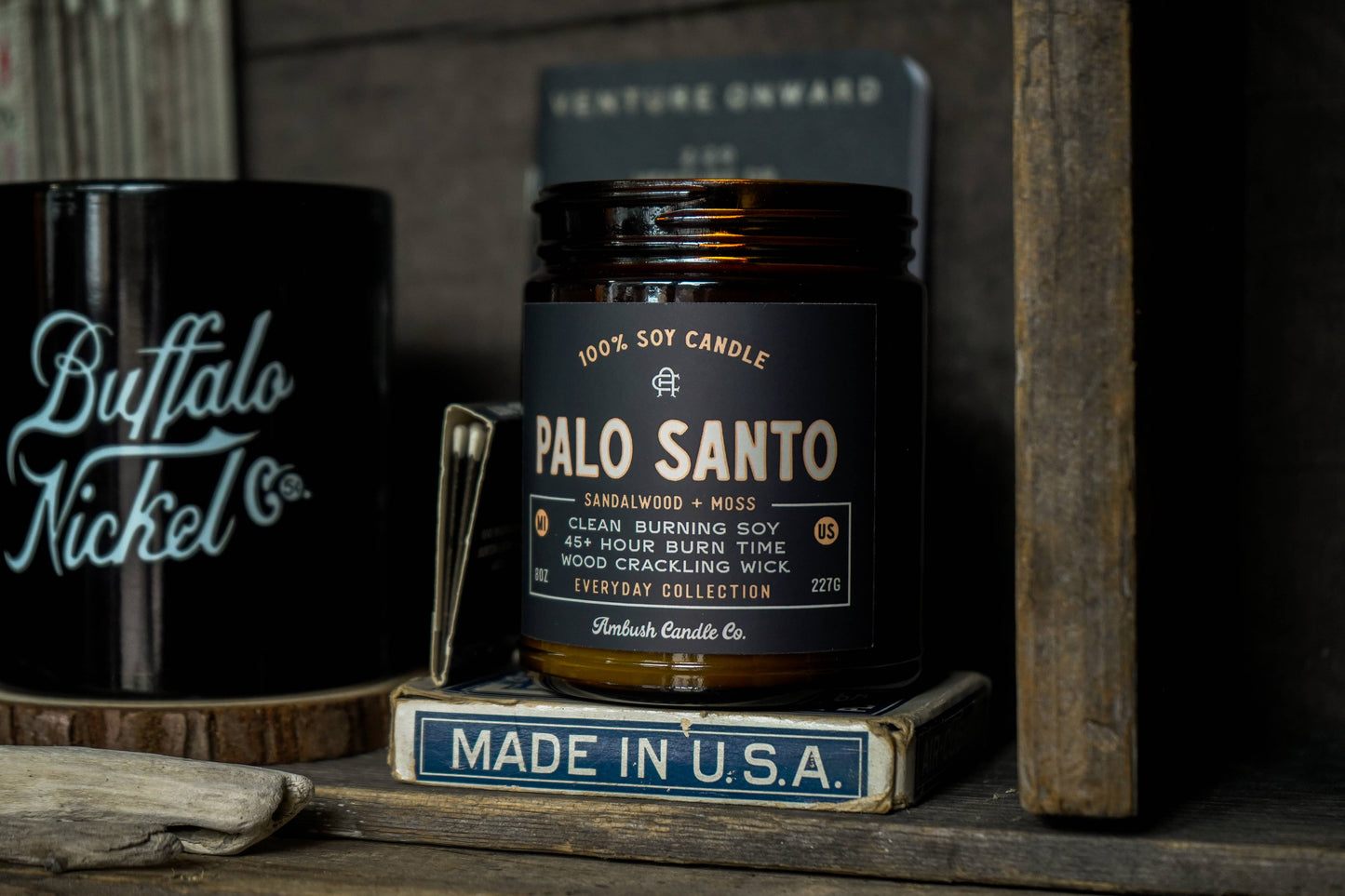 Palo Santo | Sandalwood + Moss 8oz Soy Candle