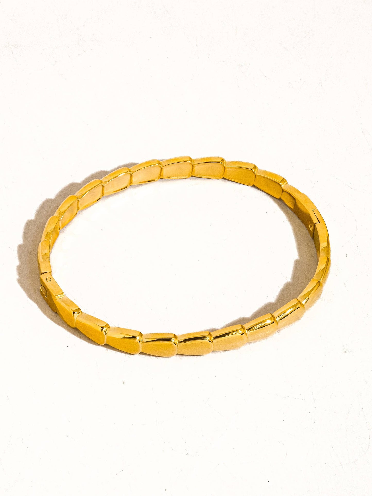 Brae 18K Gold Non-Tarnish Thin Serpent Bangle