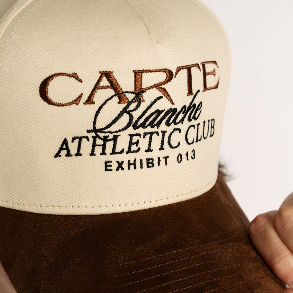Suede Athletic Club Snapback – Brown & Créme