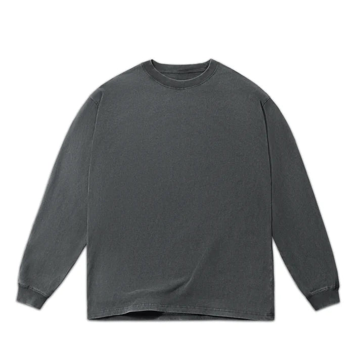 Oversized Box Long Sleeve Tee Vintage Black