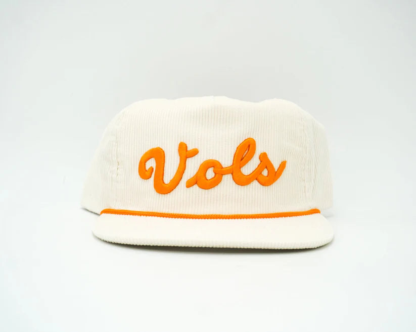 Corduroy Vols Script Hat – White