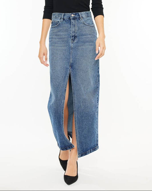 90'S Denim Maxi Skirt