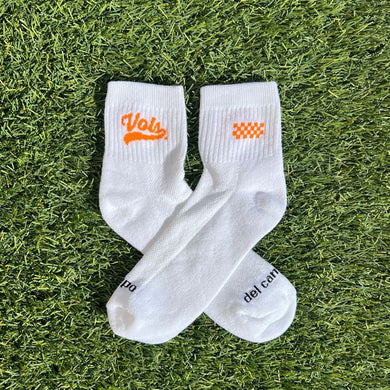 Tennessee Volunteers Checkerboard Script Socks – Del Campo