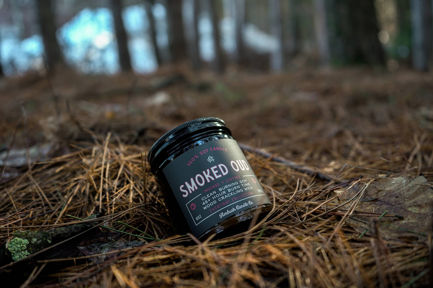 Smoked Oud | Incense + Leather 8oz Soy Candle