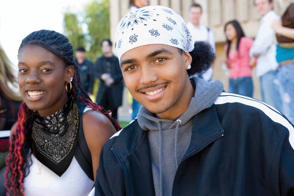 Bandanna - 22" MADE IN USA - Black Paisley
