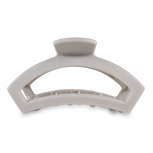 Open Hair Clip | Large | Silver Flames