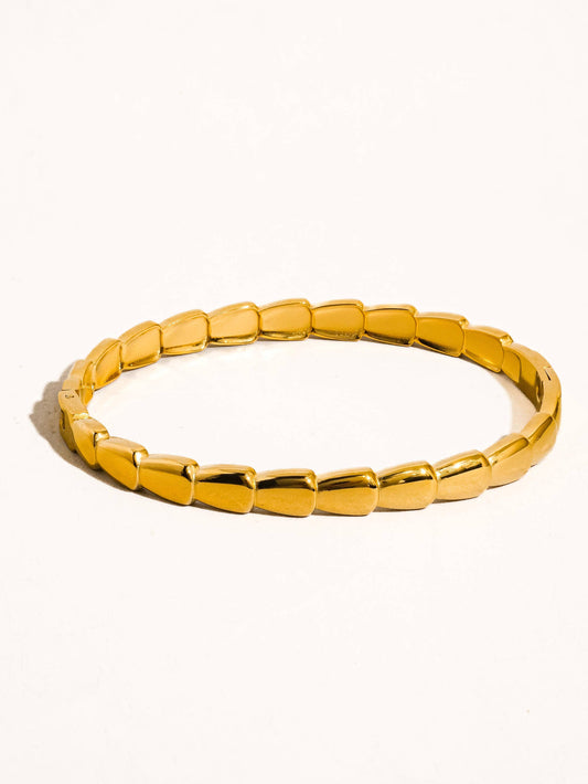 Brae 18K Gold Non-Tarnish Thin Serpent Bangle