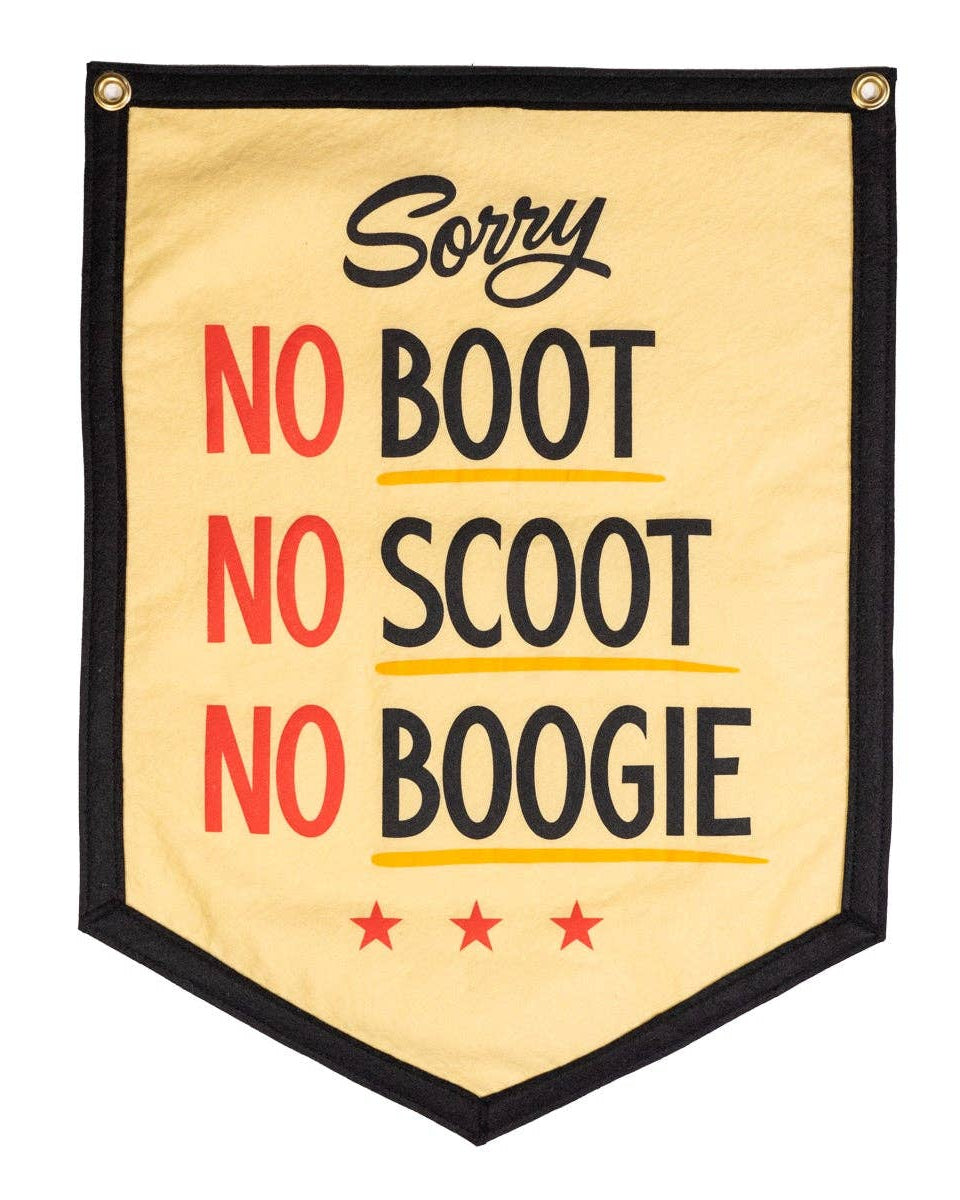 No Boot No Scoot No Boogie Camp Flag • Holy Smokes x Oxford