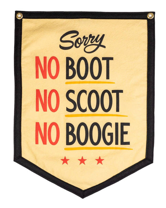 No Boot No Scoot No Boogie Camp Flag • Holy Smokes x Oxford