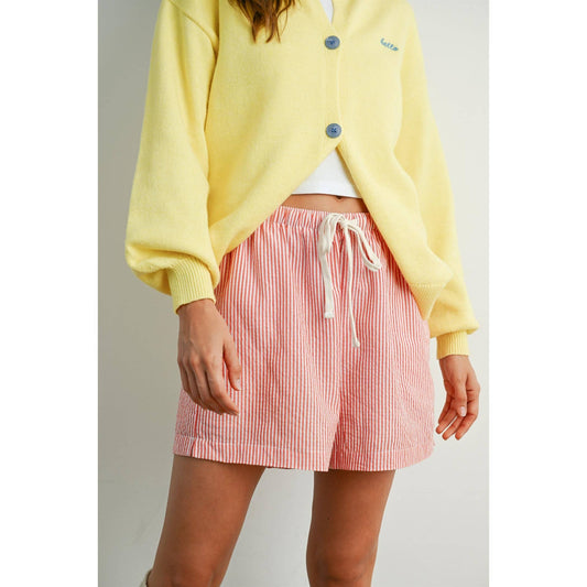 Casual Striped Drawstring Shorts - BMP7940