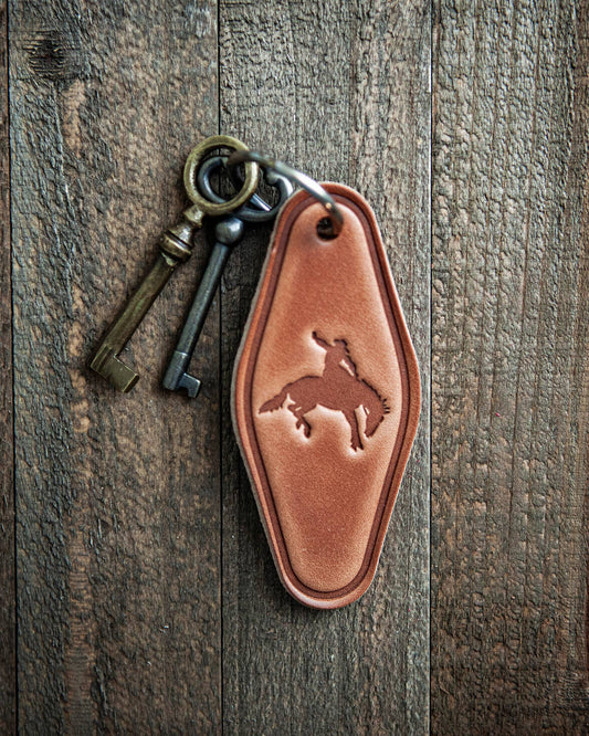 Bronco Leather Keychain Motel Style