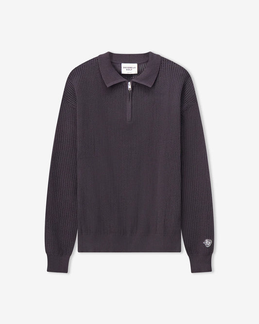 Loose Knit Quarter Zip Pullover