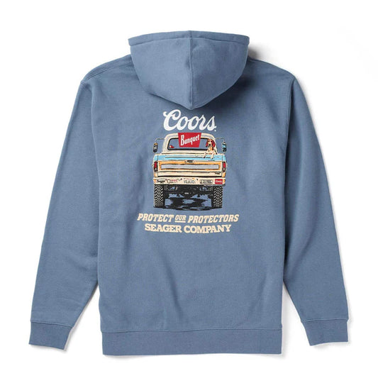 Seager x Coors Banquet Bumper Hoodie – Steel Blue