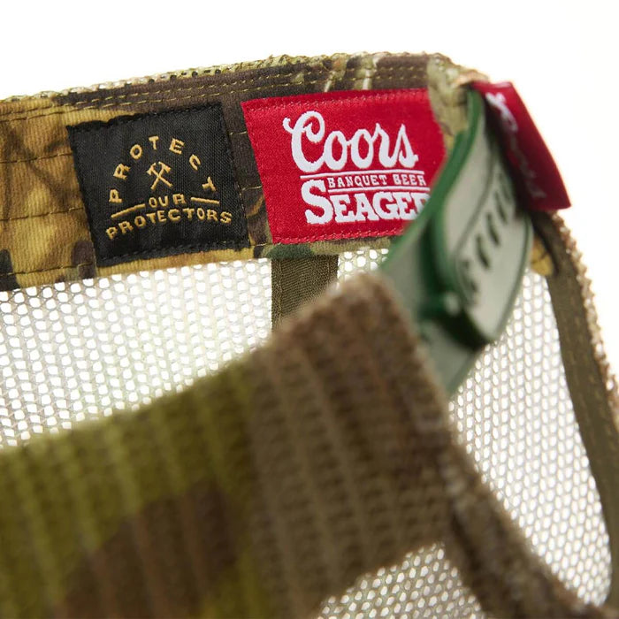 Seager x Coors Banquet Helo Trucker Snapback – Real Camo