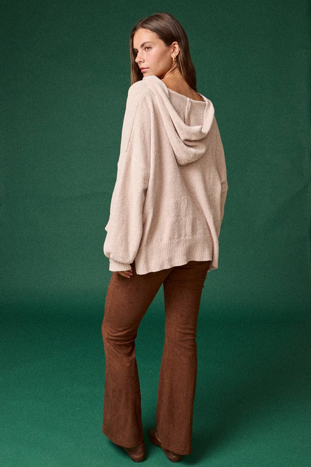 Oversized Button-Up Knit Sweater