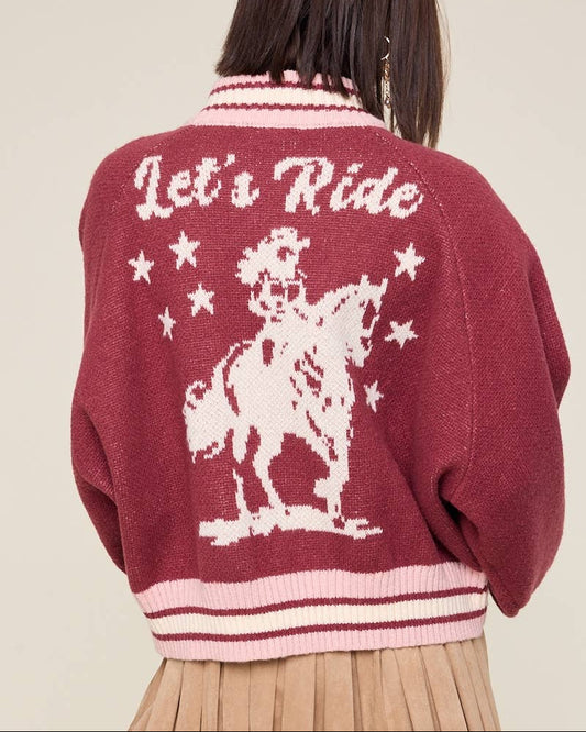 Let's Ride Zip Up Sweater