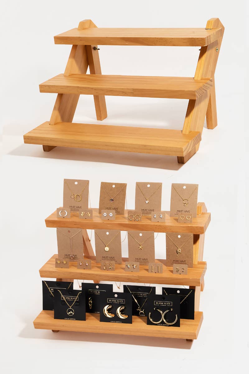 Three Tier Wooden Display