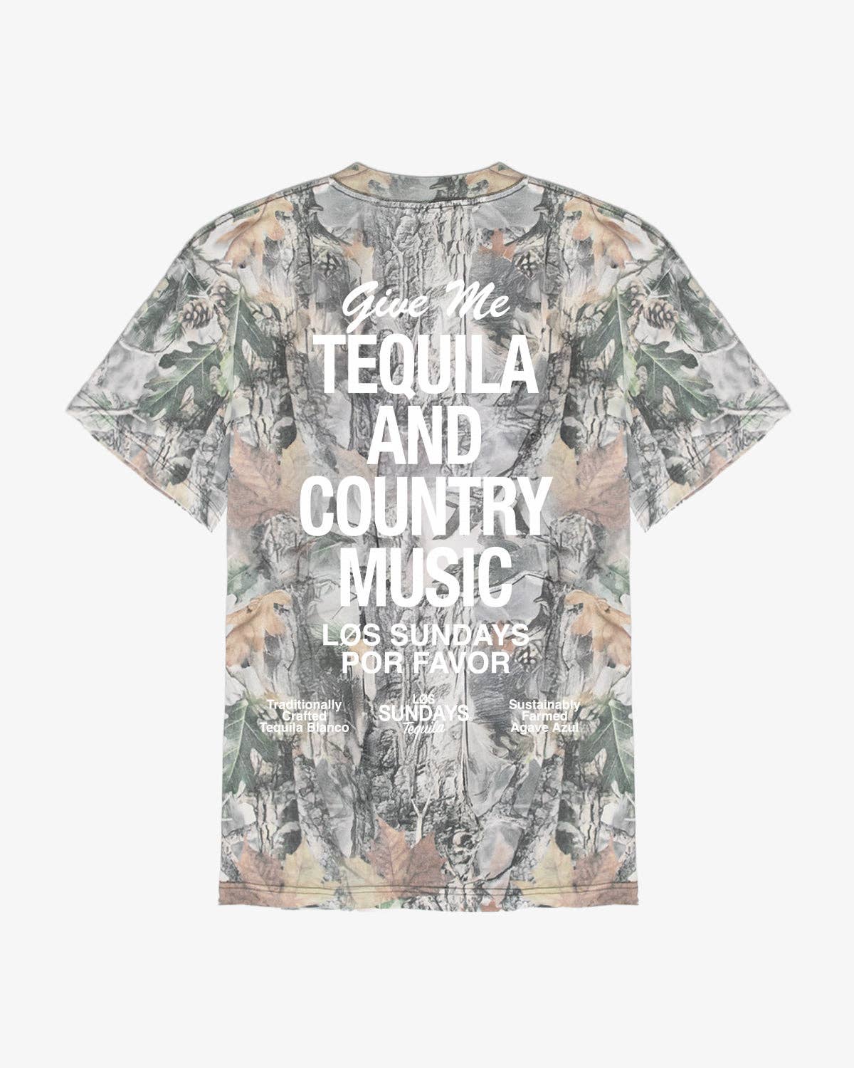 The Tequila & Country Music Tee - Camo/White