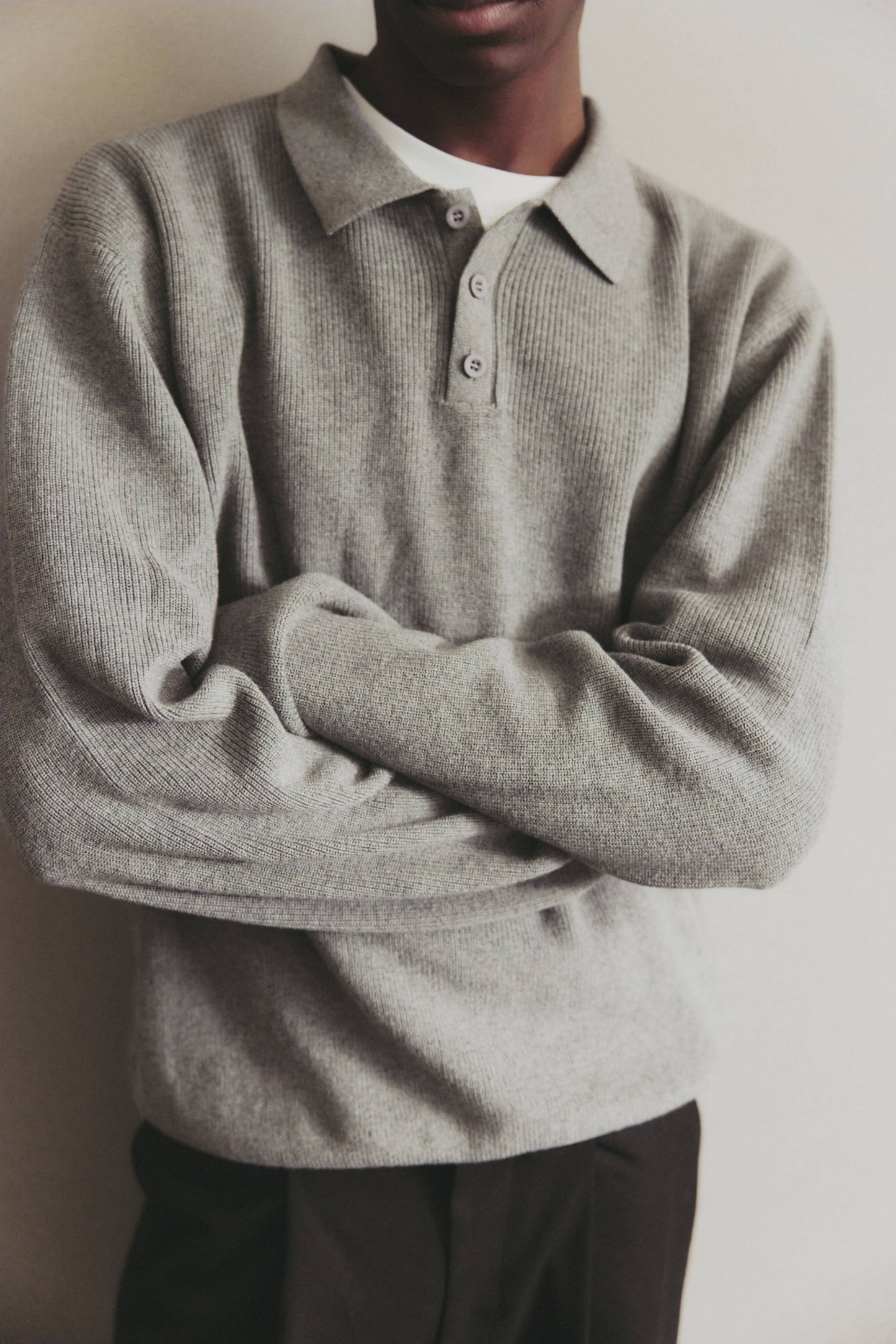 Knit Polo Sweater Top