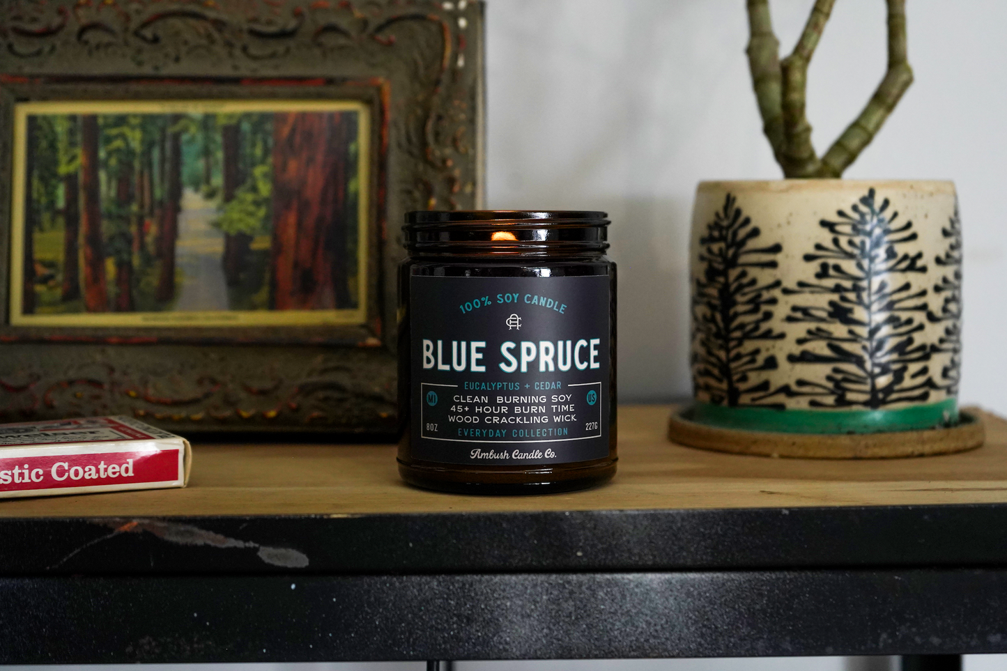 Blue Spruce | Eucalyptus + Cedar 8oz Soy Candle