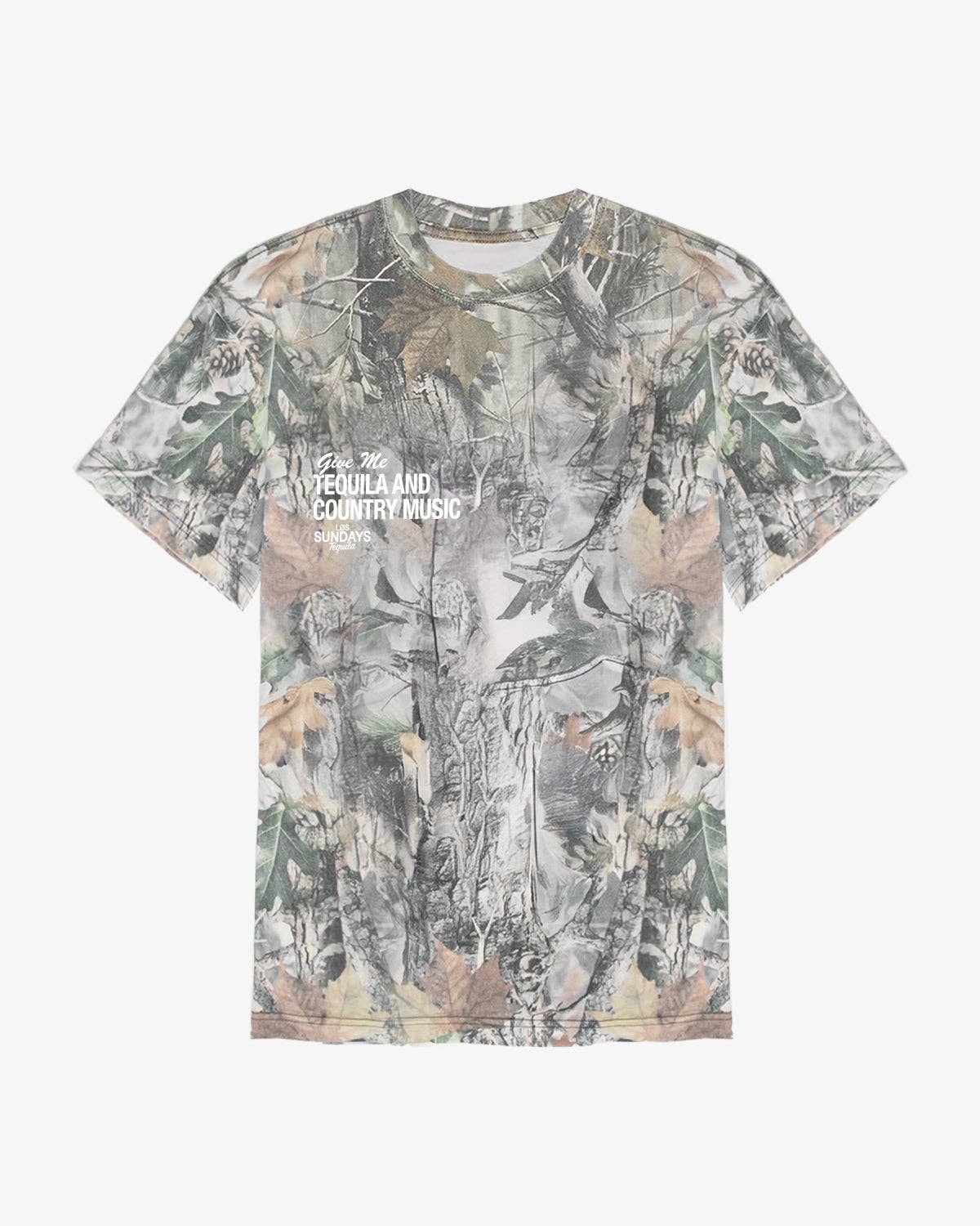 The Tequila & Country Music Tee - Camo/White