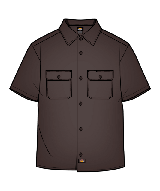Dickies Worn-In Lightweight Solid Work Shirt – Dark Brown