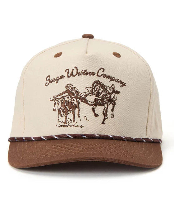 Cream & Brown Los Rios Canvas Snapback Hat